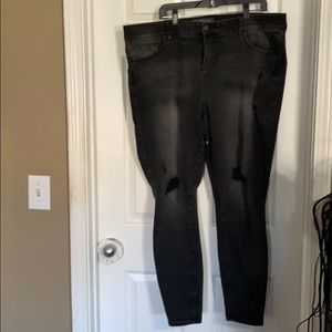 Black faded distressed torrid jeans 22T